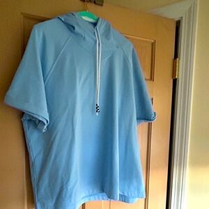 J. Jill Light Blue Hoodie Sweatshirt